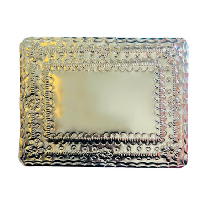 Rectangle Hojalata Oaxacan Hammered Tin Charger/Tray