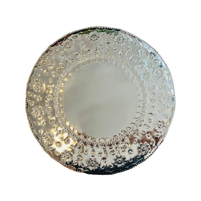 Round Hojalata Oaxacan Hammered Tin Charger/Tray