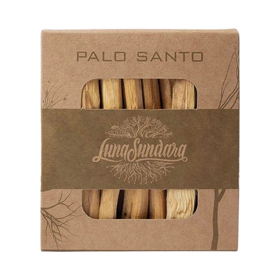 pack of palo santo smudging sticks in branded packaging