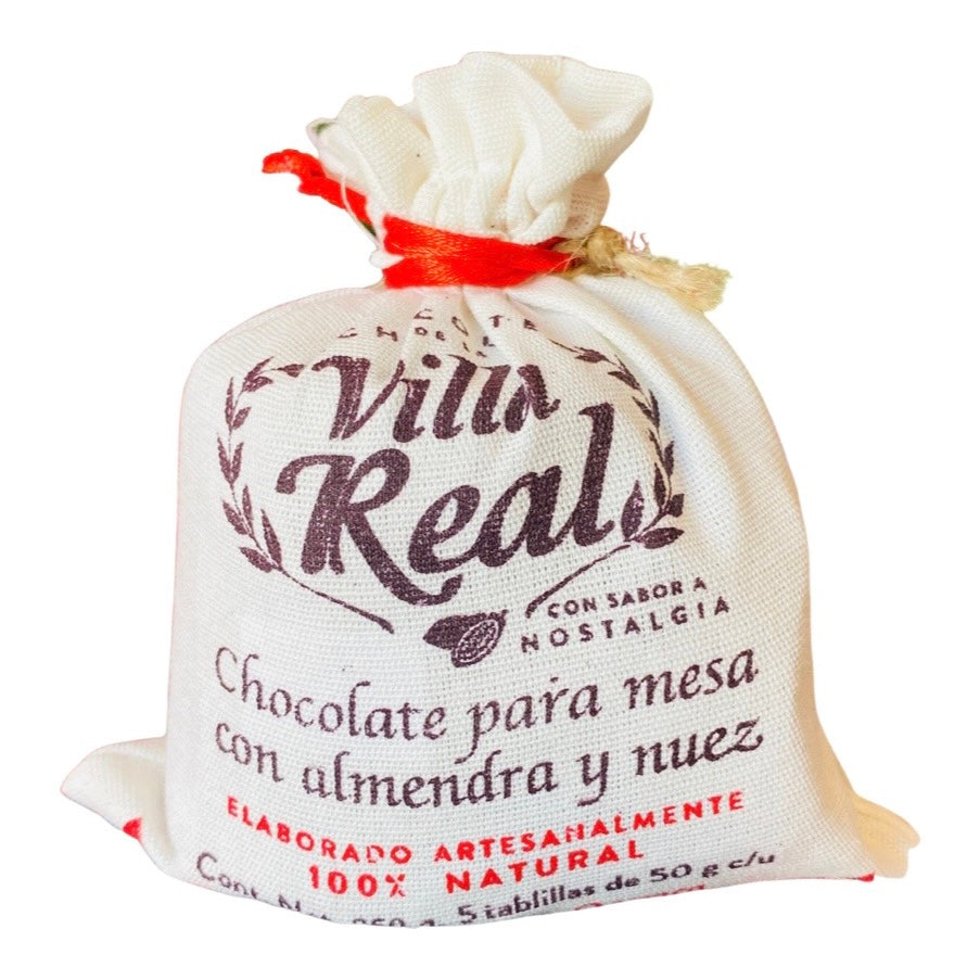 La Villa Real Oaxacan Hot Chocolate - Almond in branded packing pouch/bag.