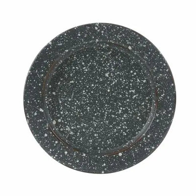 Granite gray colored round plate