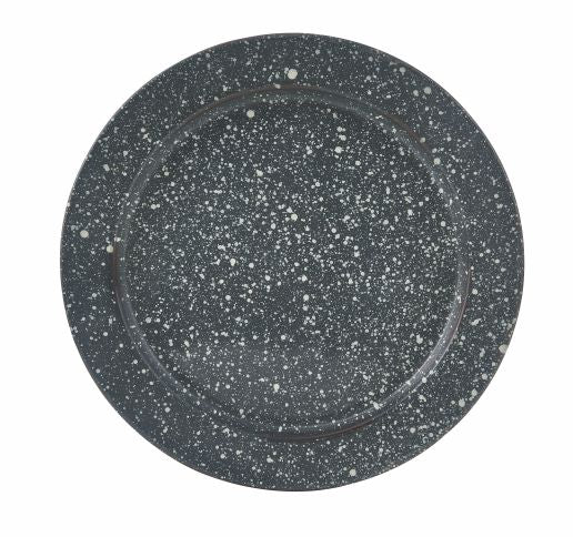 Granite gray colored round plate