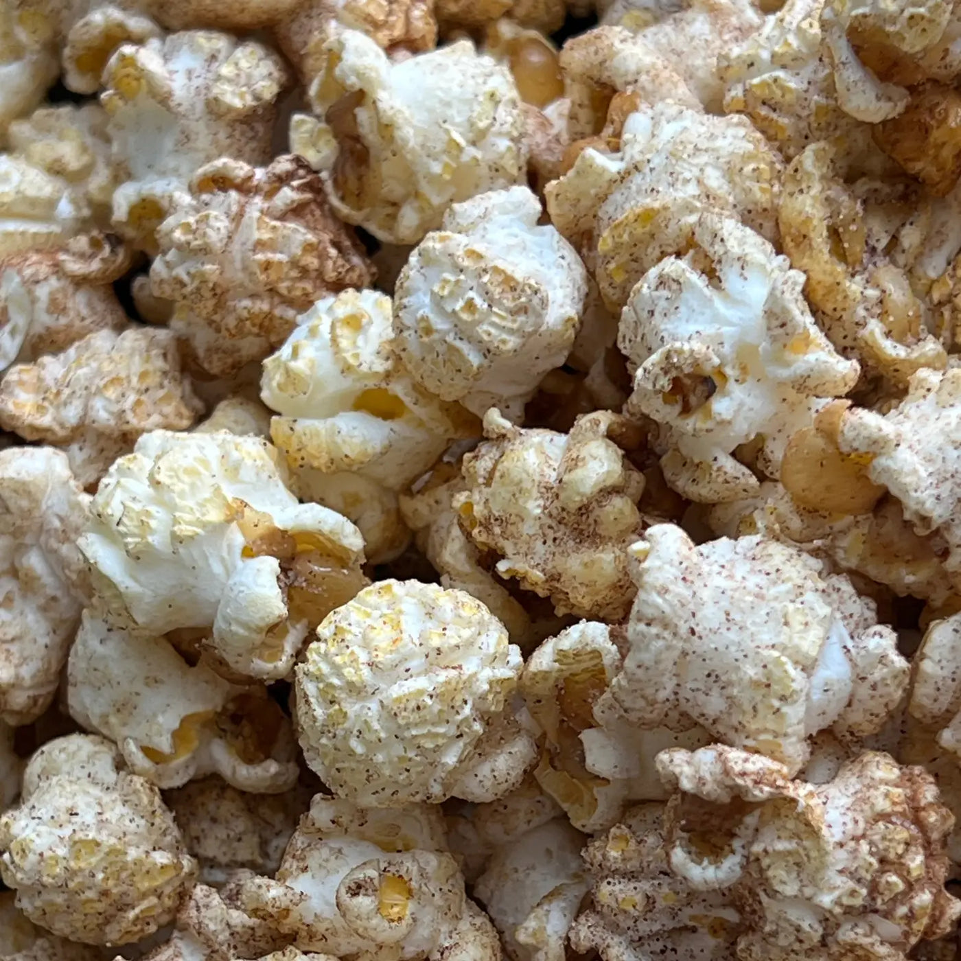 close up of popcorn with cinnamon powder