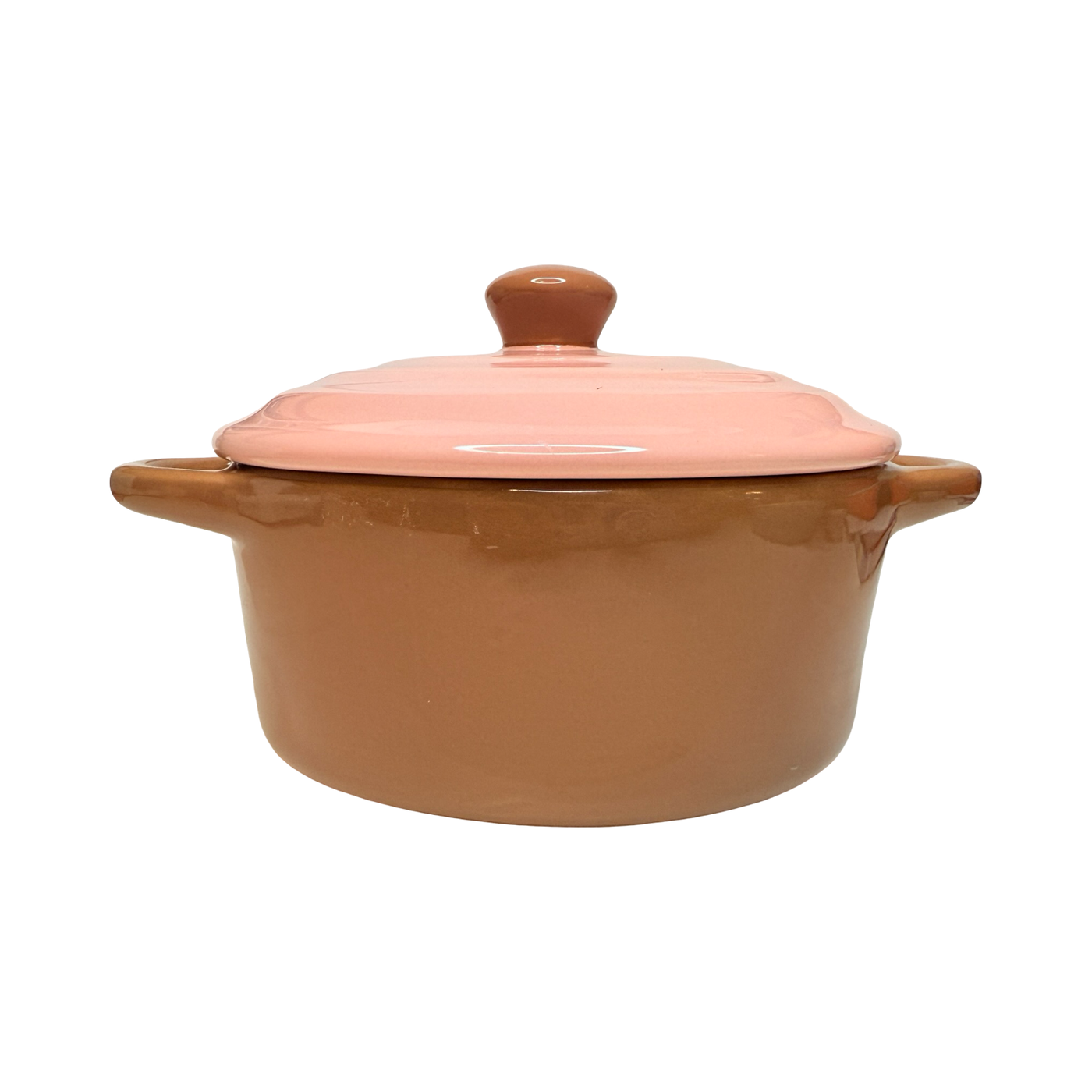 Stoneware Two-Tone Baker with Lid