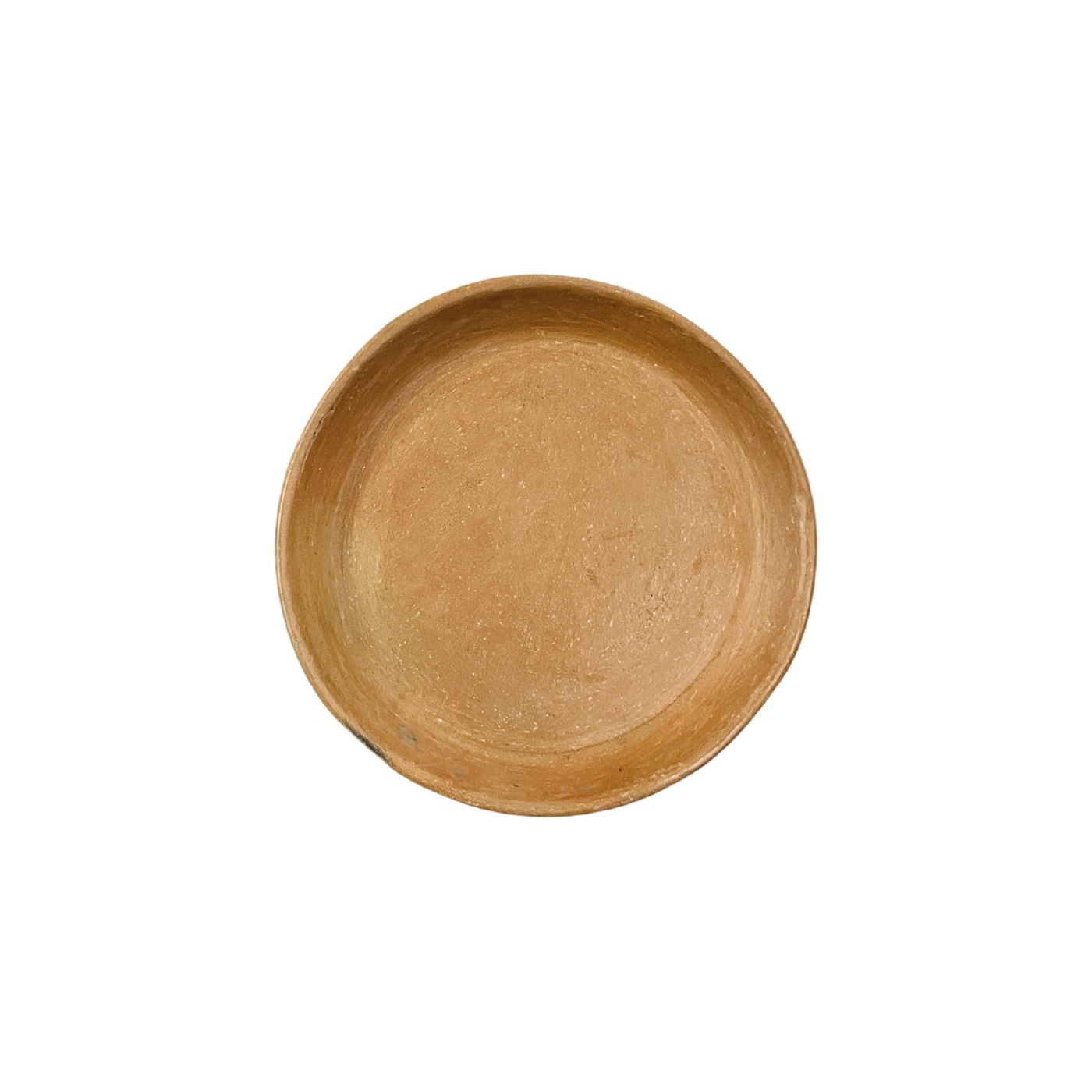 Round brown clay plate 