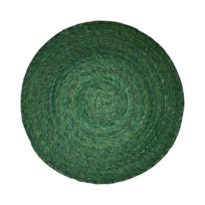 dark green palm round placemat