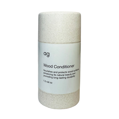 1.5 oz cream tube of wood conditioner with a white branded label