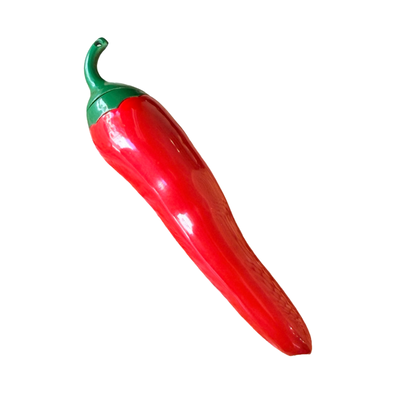lighter shaped like a red chili pepper with a green stem