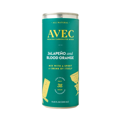 8.45 fl oz light green can of jalapeno and blood orange sparkling water