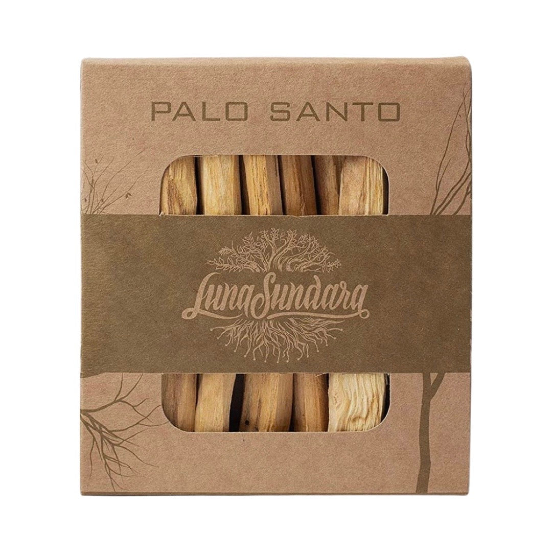 pack of palo santo smudging sticks in branded packaging