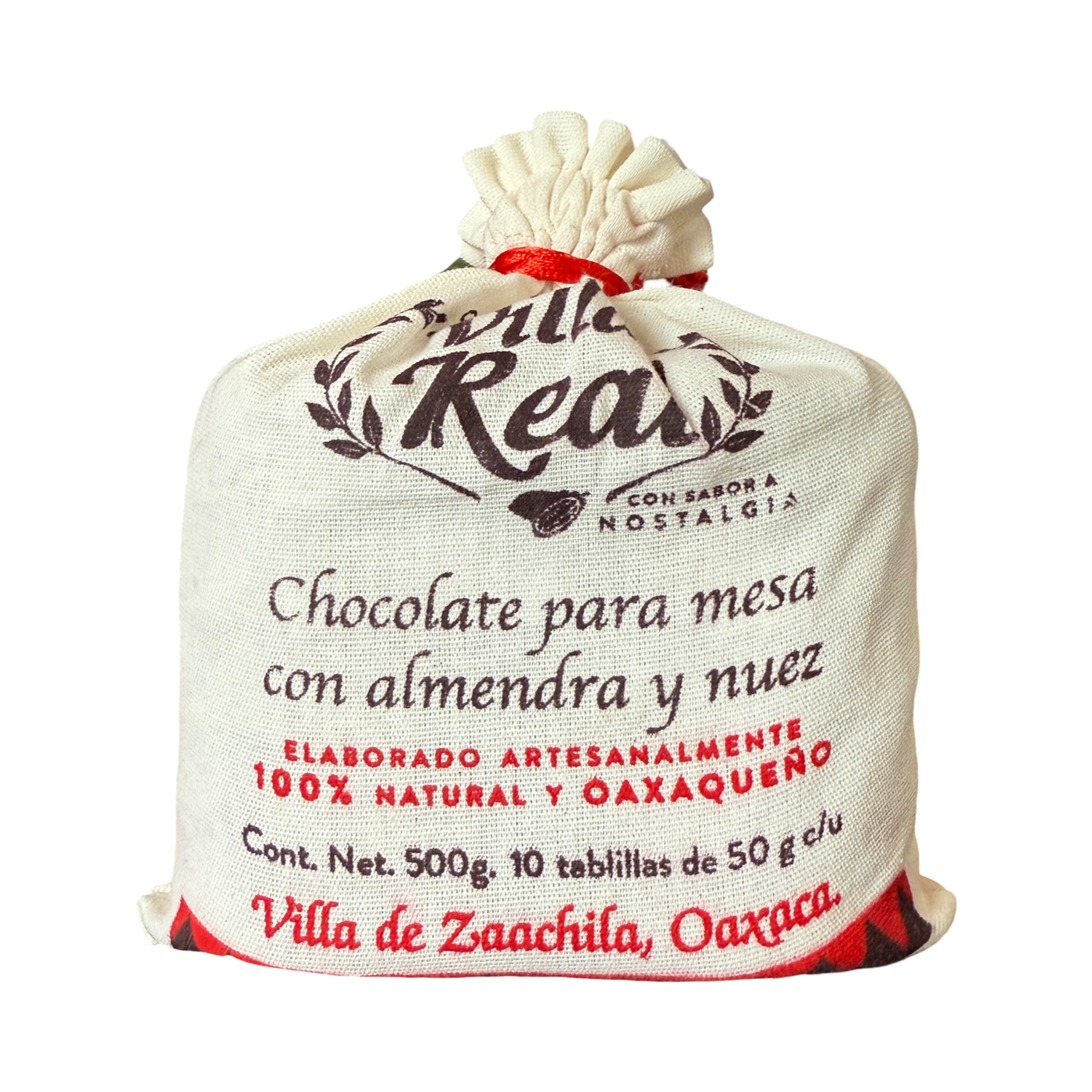 La Villa Real Oaxacan Hot Chocolate - Almond in branded packing pouch/bag.
