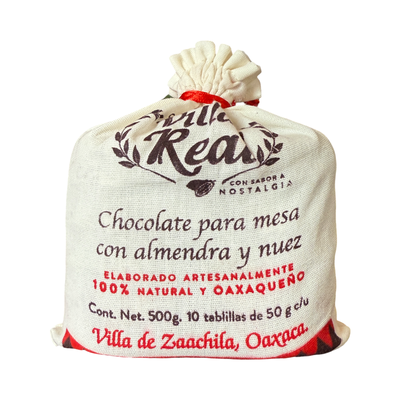 La Villa Real Oaxacan Hot Chocolate - Almond in branded packing pouch/bag.