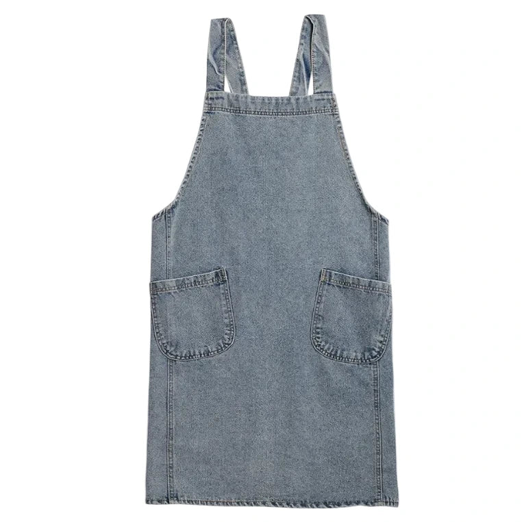 Light Blue H-Back Denim Apron | Vintage-Style Kitchen & Garden Apron ...