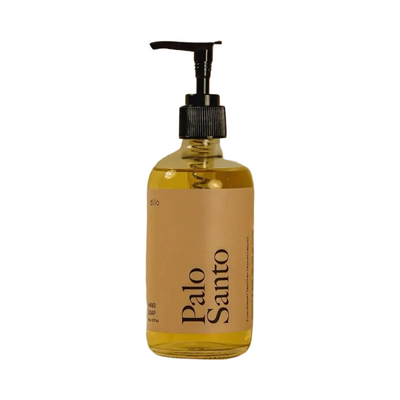 Bottle of Palo Santo hand soap with pump 