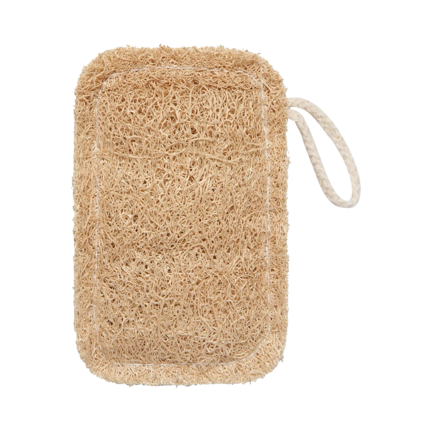 rectangle loofah sponge with a rope loop