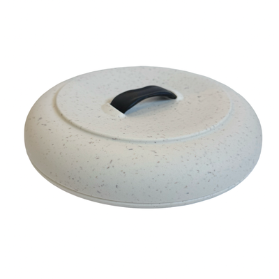 plastic white with gray speckles tortilla warmer