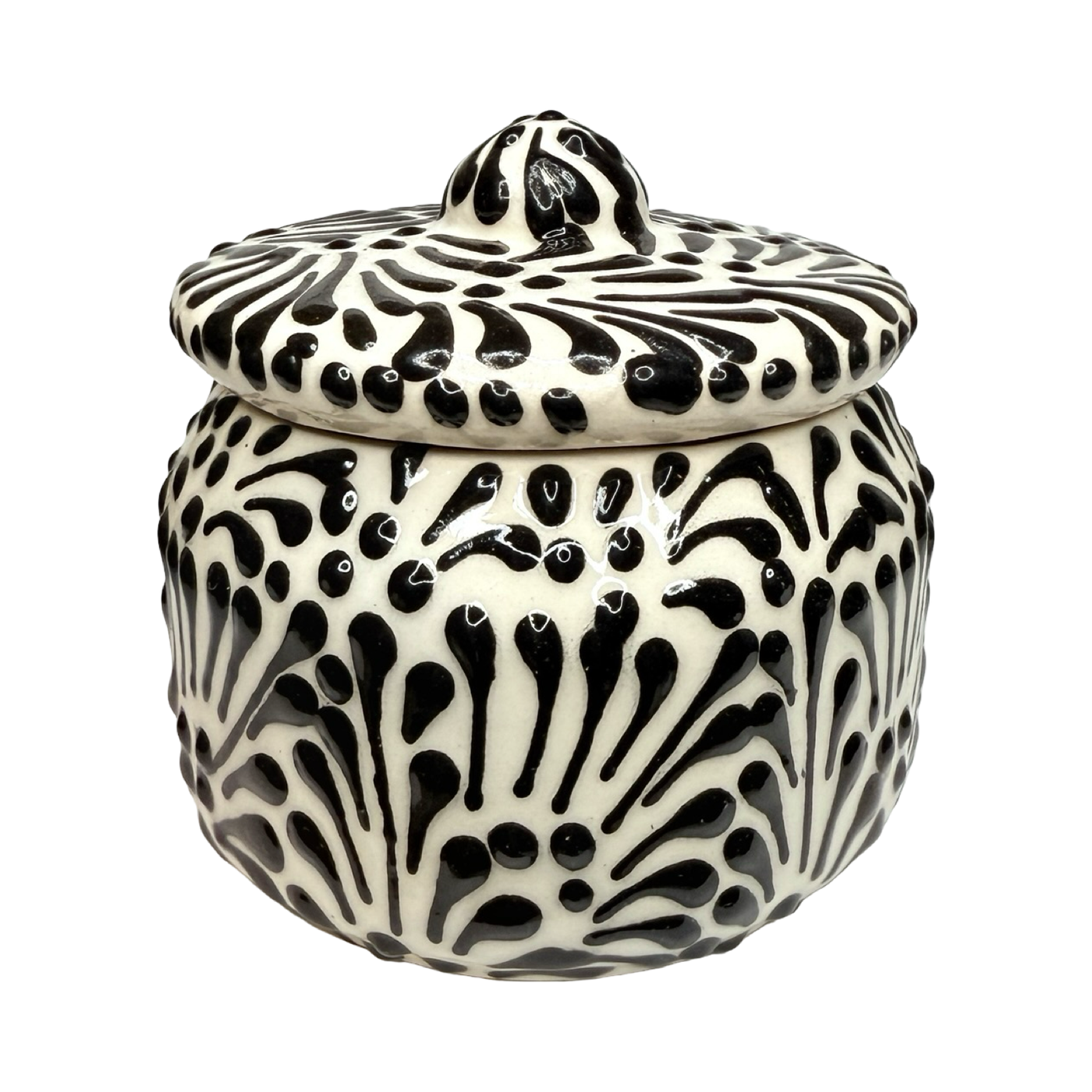 Puebla Talavera Small Container - Black