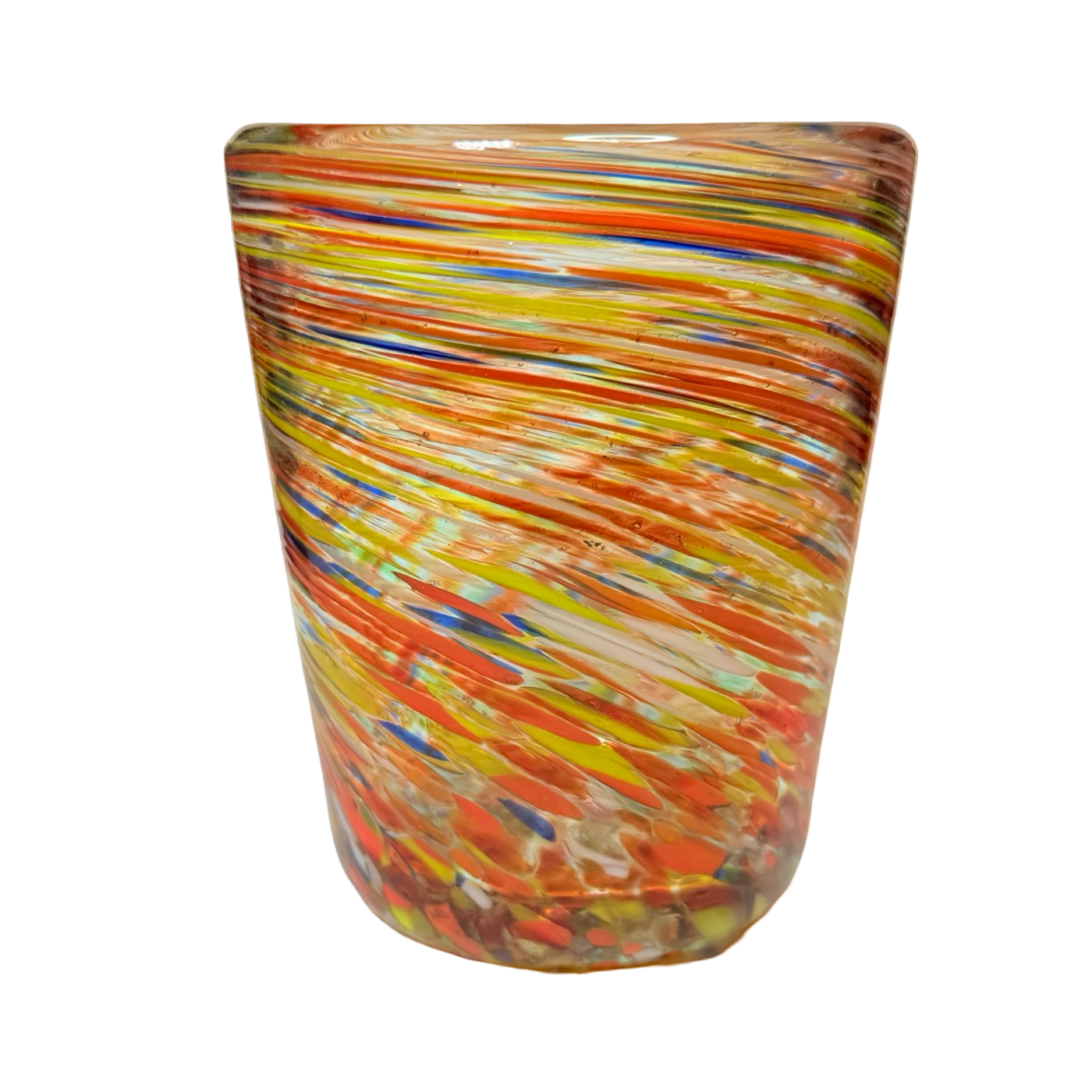 Multicolored drinking glass