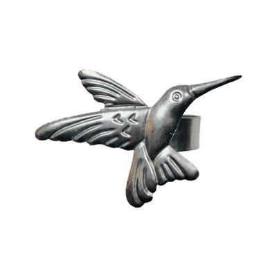 Aluminum hummngbird shaped napkin ring