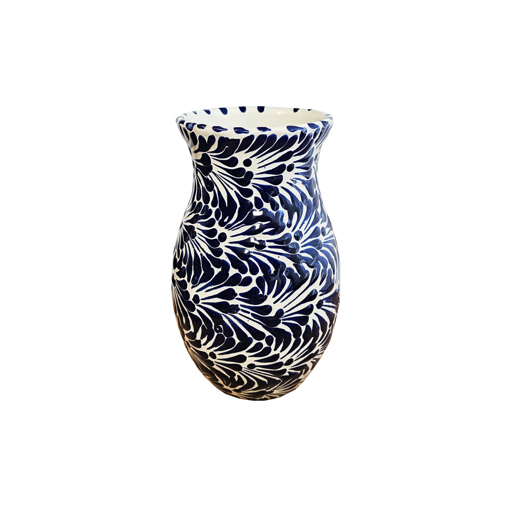 Puebla Talavera Vase - Blue