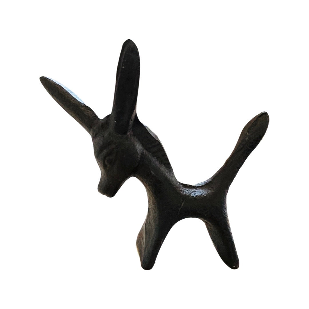 Cast Iron Donkey side view