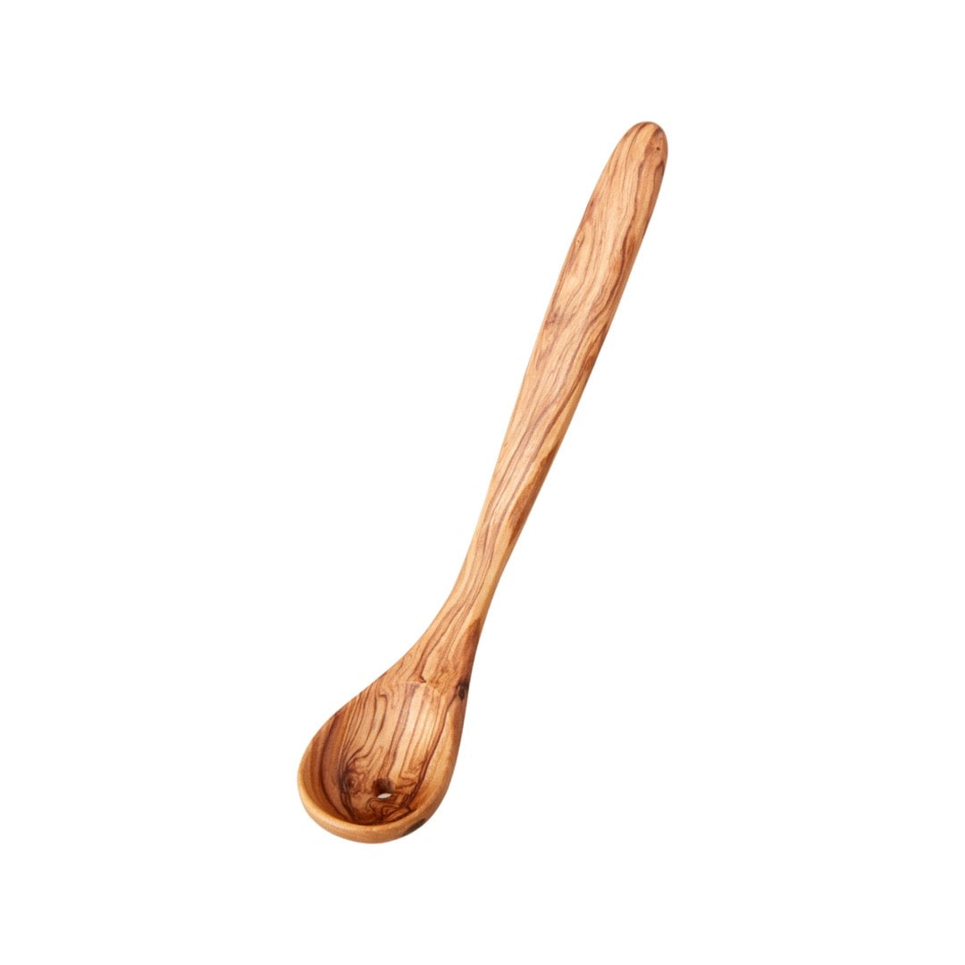 top view of spoon carved from wood