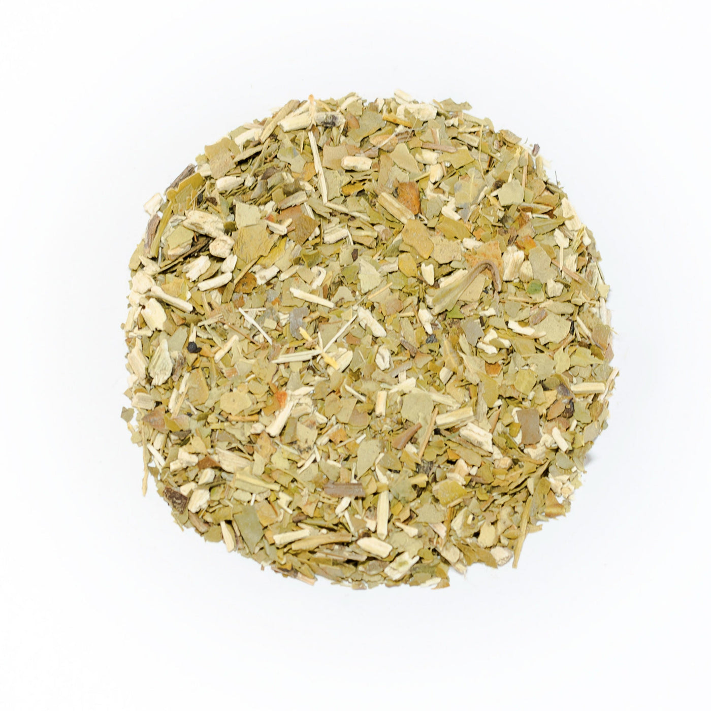 circular pile of ingredients found in Yerba Mate tea
