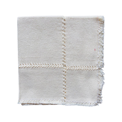 offwhite colored Handwoven Cotton Napkin quarter folded