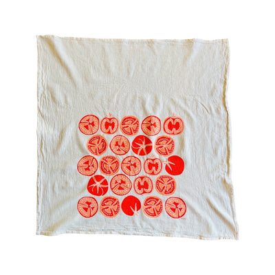 Tomatoes Tea Towel unfolded & laid flat