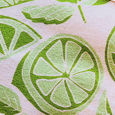 enhanced view of Limes Tea Towel printed graphic