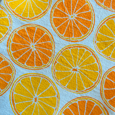enhanced view of Oranges Tea Towel printed graphic