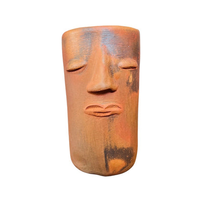 Barro Rojo, Red Clay, tall pot with a face.