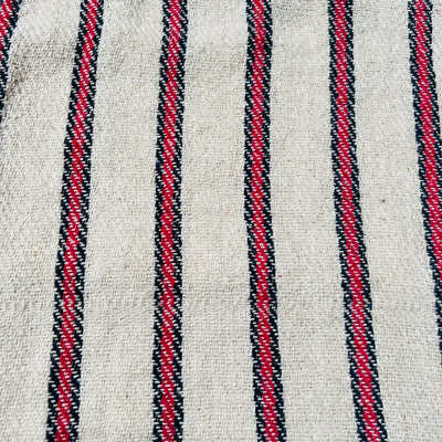 Mexican Cotton Tote Bag tan & red stripes made in mexico texture