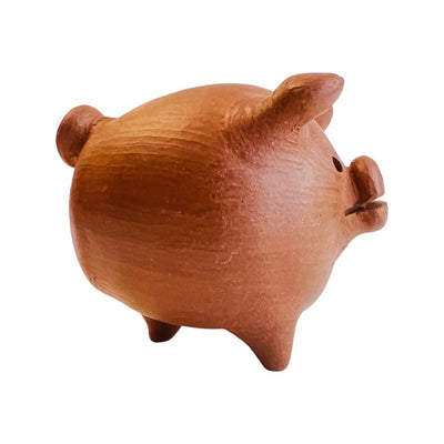 Chanchito clay pig side view Made in chile