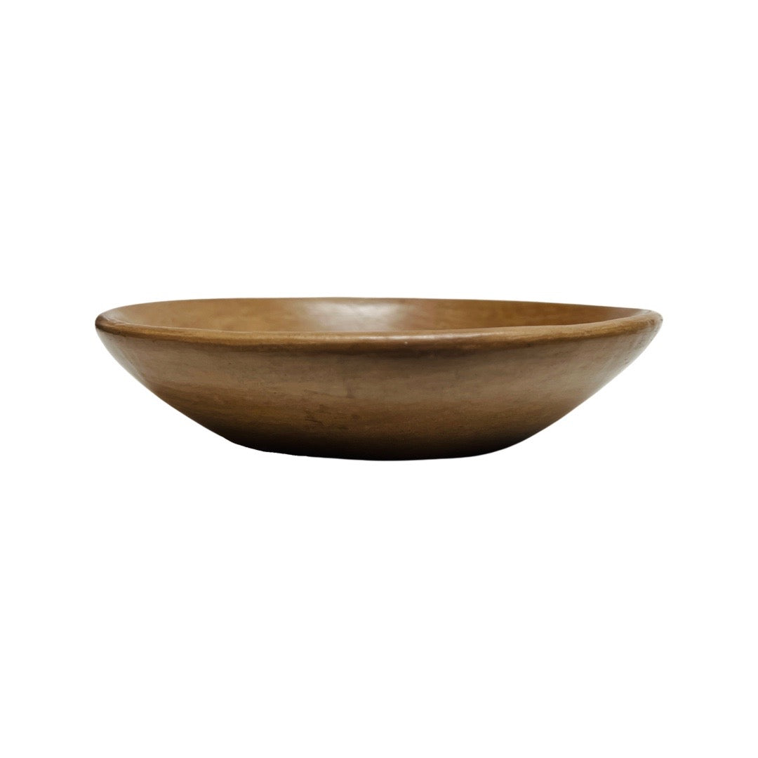 front view of brown Clay salad bowl.