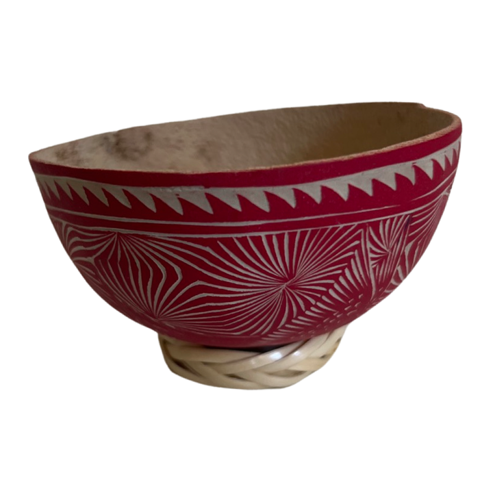 Richard ceramic 平皿 Marsala Jicara_Red_Birds_Hand-