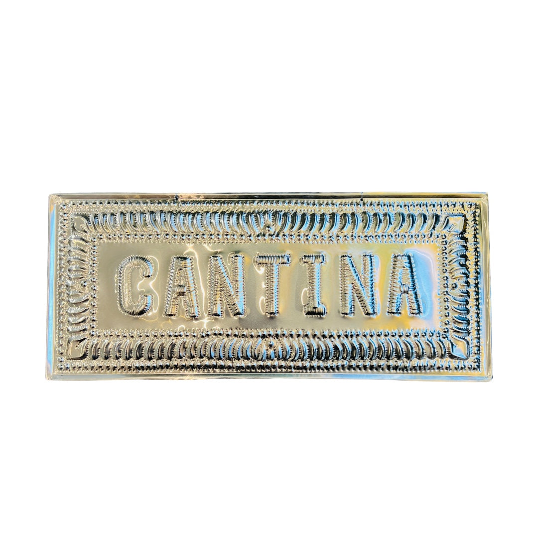 Hammered Aluminum Sign - Cantina