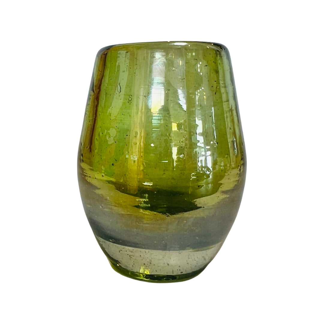 Green Iridescent Shot Glass