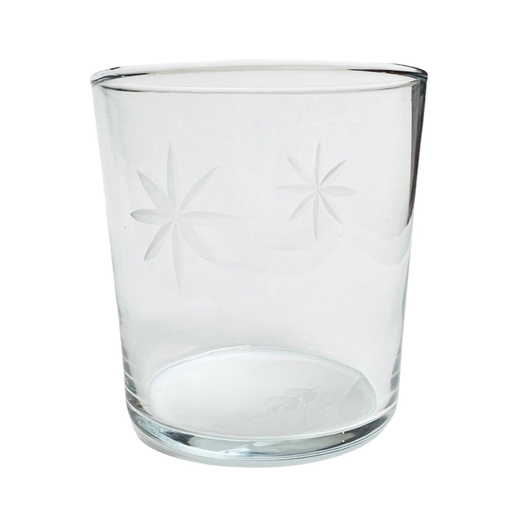 Etched Glass Tumbler